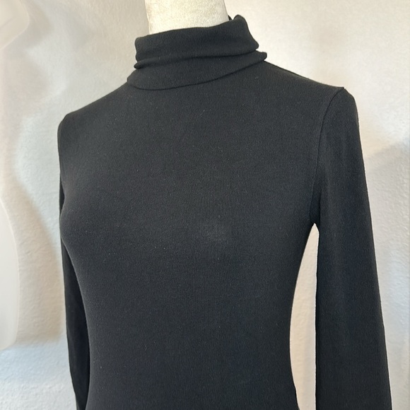 Madewell Turtleneck Long Sleeve Bodysuit Black Size Medium NWT - Picture 9 of 12